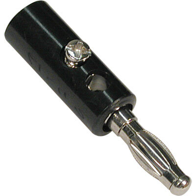 CONECTOR BANANA 4 MM NEGRA A TORNILLO