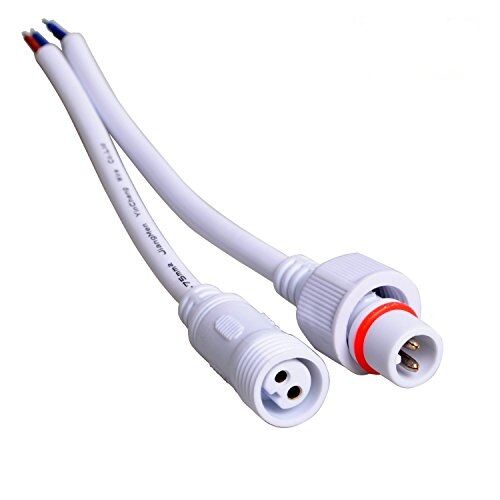 CONEXION CABLE BLANCO 15CM IP67 2 VIAS MACHO-HEMBRA