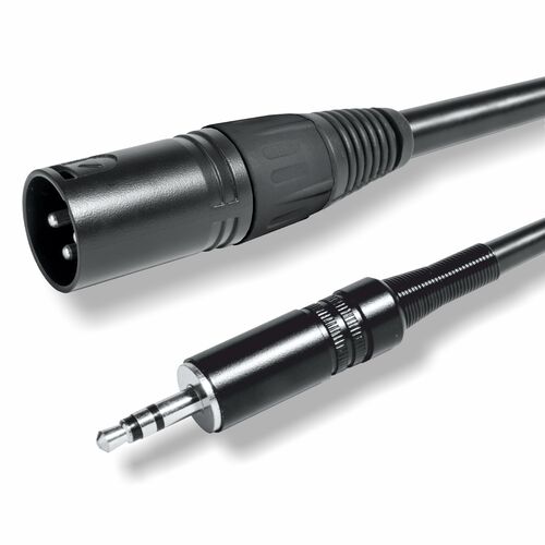 CABLE CONEXION DE JACK 3.5   MACHO  STEREO  A 1  XLR MACHO 0.5 METROS