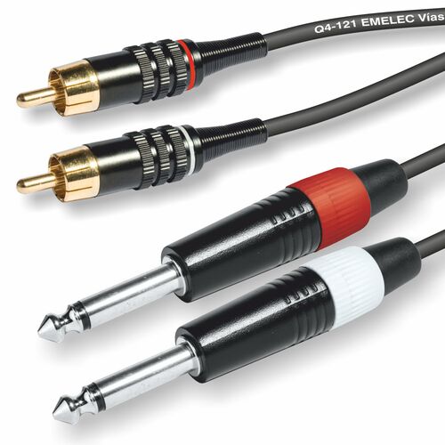 CONEXION 2 RCA M- 2 JACK 6.3 MONO 3M