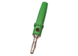 CONECTOR BANANA 4mm. VERDE C/TOMA LATERAL