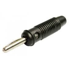 CONECTOR BANANA 4mm. LATON NIGUELADO NEGRA