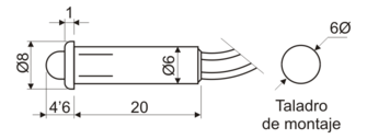 PILOTO LED VERDE A 220V