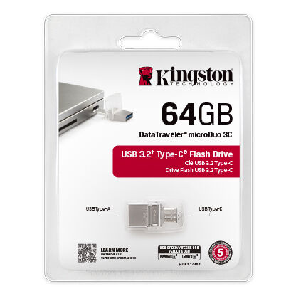 PENDRIVE 64GB KINGSTON 3.1 MICRO DUO 3C