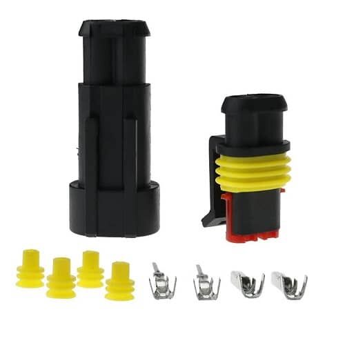 CONECTOR CAR 2PIN WATERPROOF   ( PAREJA ) CONECTORES SUELTOS ESTANCO