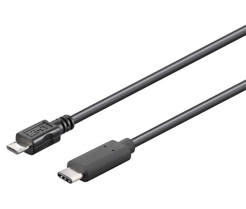 CONEXION MICRO USB B 2.0 M-M USB-C 3.1 1MTS.