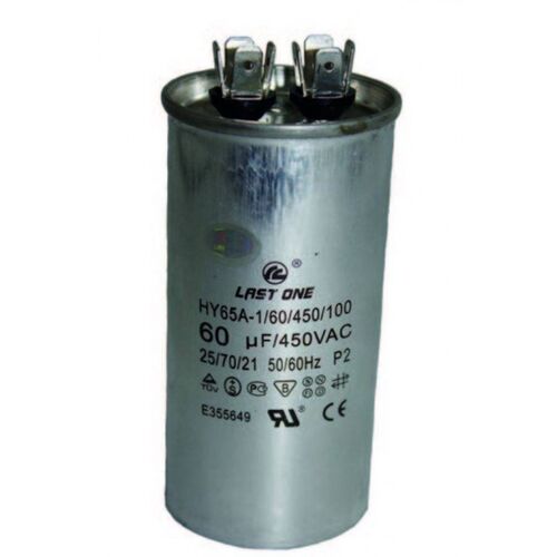 CONDENSADOR DE ALTERNA AIRE ACONDICIONADO 60UF 450VAC