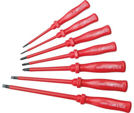 Juego de 7 destornilladores aislados DIN 1000V