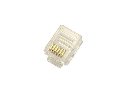 CONECTOR TELEFNICO MODULAR MACHO RJ12 (6P6C)