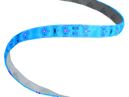 TIRA LED FLEXIBLE DE 300 LED TIPO 3528 Y 4.8W / METRO . COLOR AZUL PRECIO DE 5 CENTIMETROS  -  3 LEDS POR TRAMO