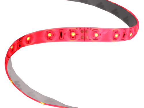 TIRA LED FLEXIBLE DE 300 LED TIPO 3528 Y 4.8W / METRO . COLOR ROJO PRECIO DE 5 CENTIMETROS  -  3 LEDS POR TRAMO