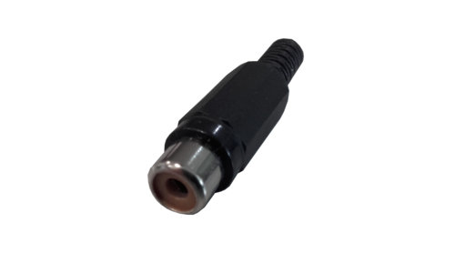 CONECTOR RCA HEMBRA AUDIO. PLÁSTICO NEGRA