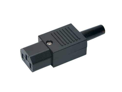 CONECTOR RED IEC320/CEE22 HEMBRA AÉREA 10A/250V TIPO C13. DESMONTABLE