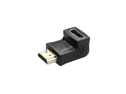 ADAPTADOR HDMI MACHO A HDMI HEMBRA ACODADO 90 VERTICAL ABAJO