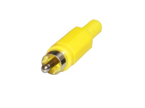 CONECTOR RCA MACHO AUDIO. PLÁSTICO AMARILLO