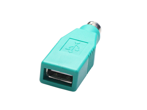 ADAPTADOR USB HEMBRA A A MINIDIN MACHO 6C. VERDE