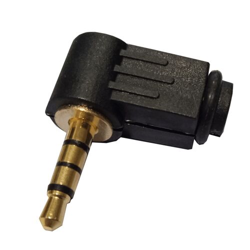 CONECTOR AUDIO MACHO 4C 3.5MM ACODADO