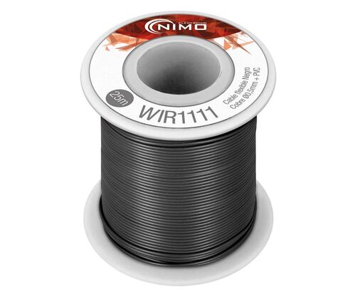 CABLE FLEXIBLE 0,5mm 25mts. NEGRO