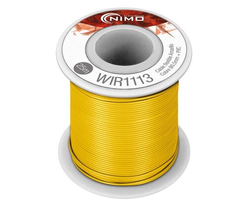 CABLE FLEXIBLE 0,5MM/25mts. AMARILLO