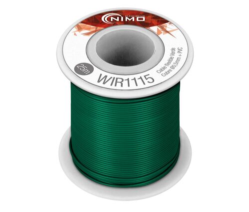 CABLE FLEXIBLE 0,5MM 25 mts. VERDE